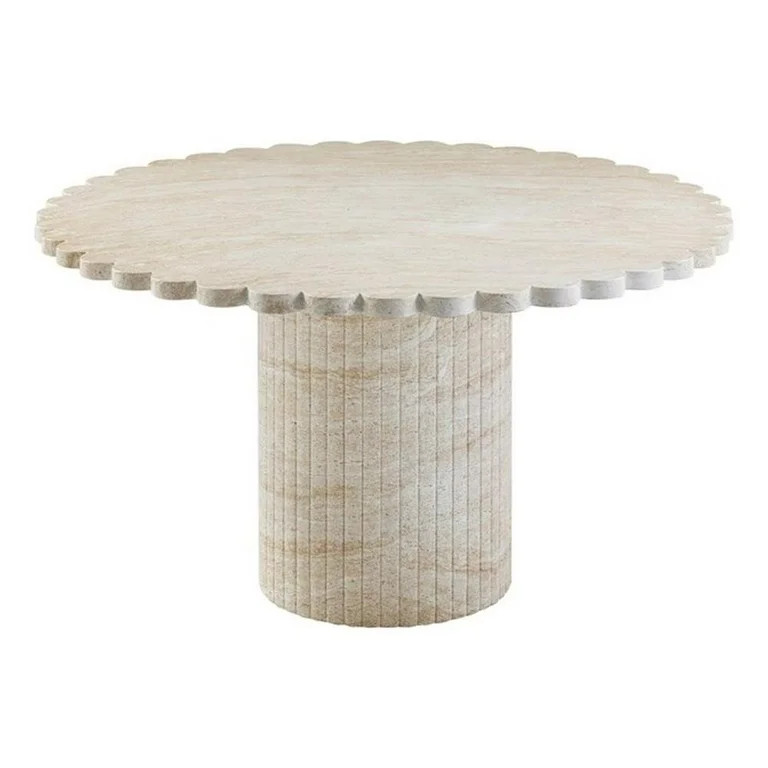 Kingfisher Lane 54" Round Concrete Dining Table in Travertine Finish | Walmart (US)