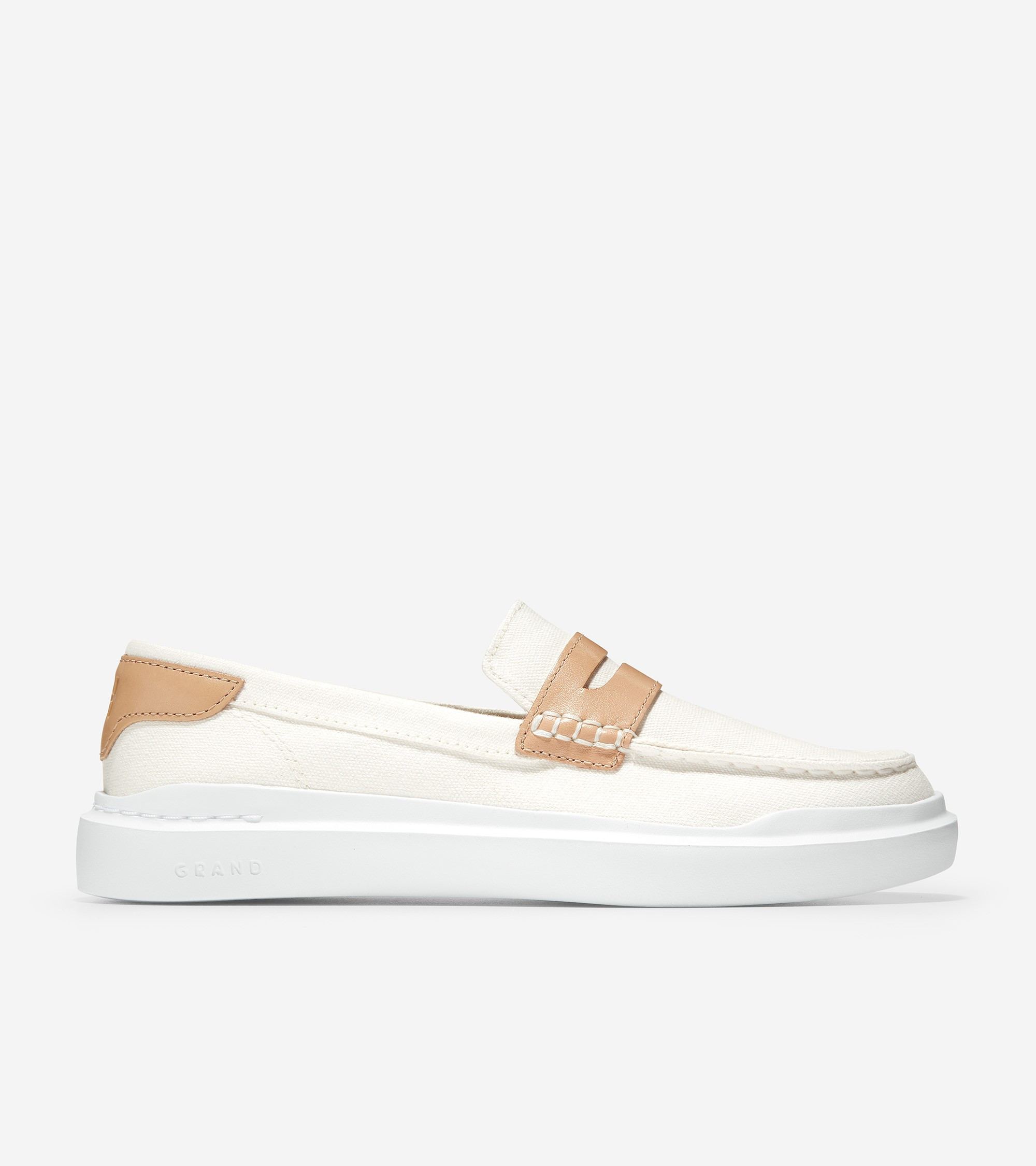 Women's Women's GrandPrø Rally Canvas Penny Loafer in Ivory-Natural | Cole Haan | Cole Haan (US)