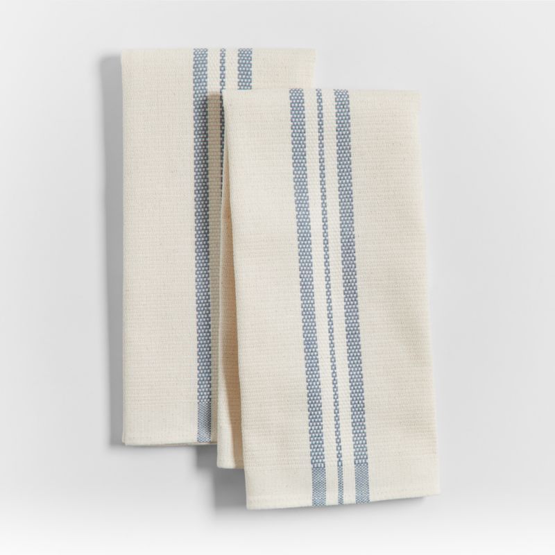 The New Denim Project Striped Dish Towels, Set of 2 | Crate & Barrel | Crate & Barrel