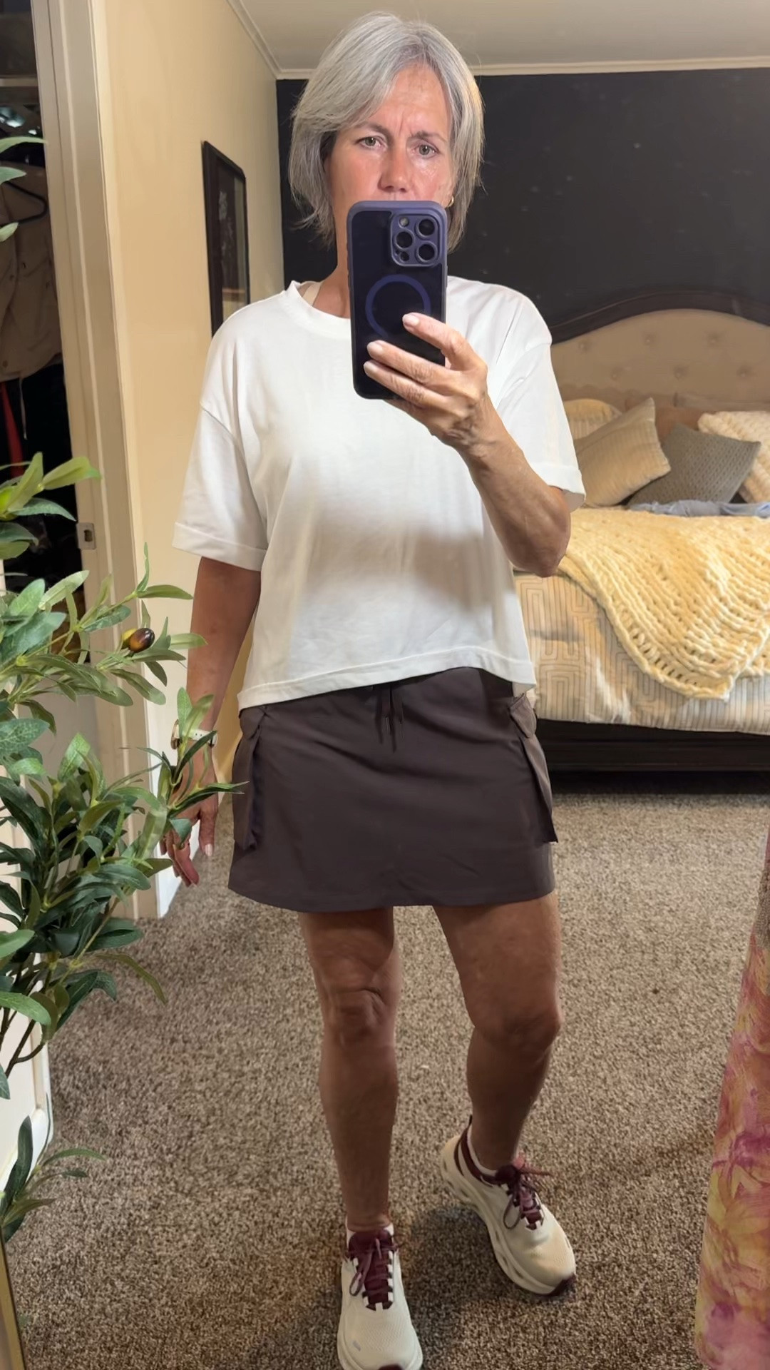 Absolutely live in this skort all summer. I am wearing a small but could comfortably size up to a medium. It has the cargo pockets which are a game changer in my opinion. 

 #over50style #midlifestyle
#styleover50 #effortlessstyle #timelessstyle

#LTKOver40 #LTKmomlife #LTKActive