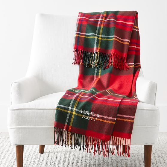 Italian Plaid Throw Blanket | Mark and Graham