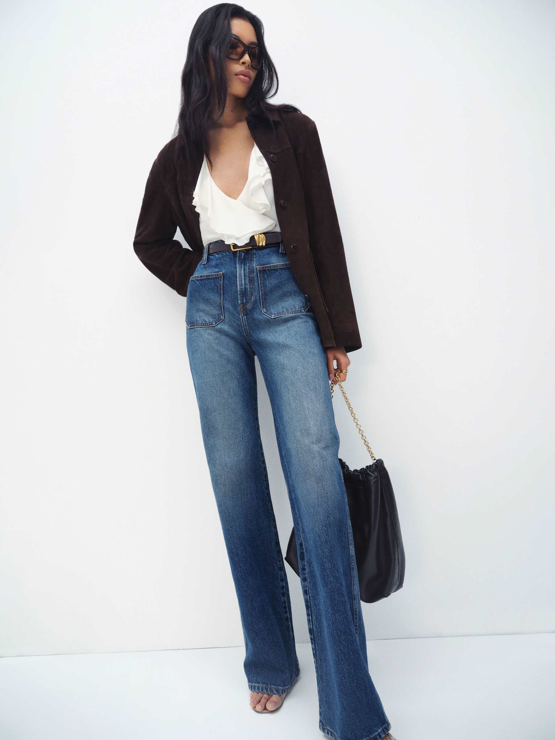 Alyssa High Rise Wide Leg Long Jeans | Reformation (Global)