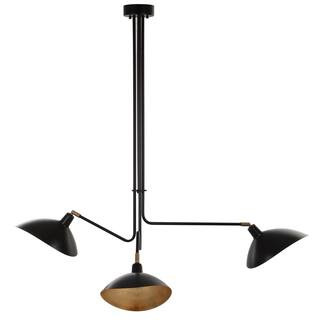Safavieh Lewis 3-Light Black Metal Cluster Pendant-LIT4461A - The Home Depot | The Home Depot