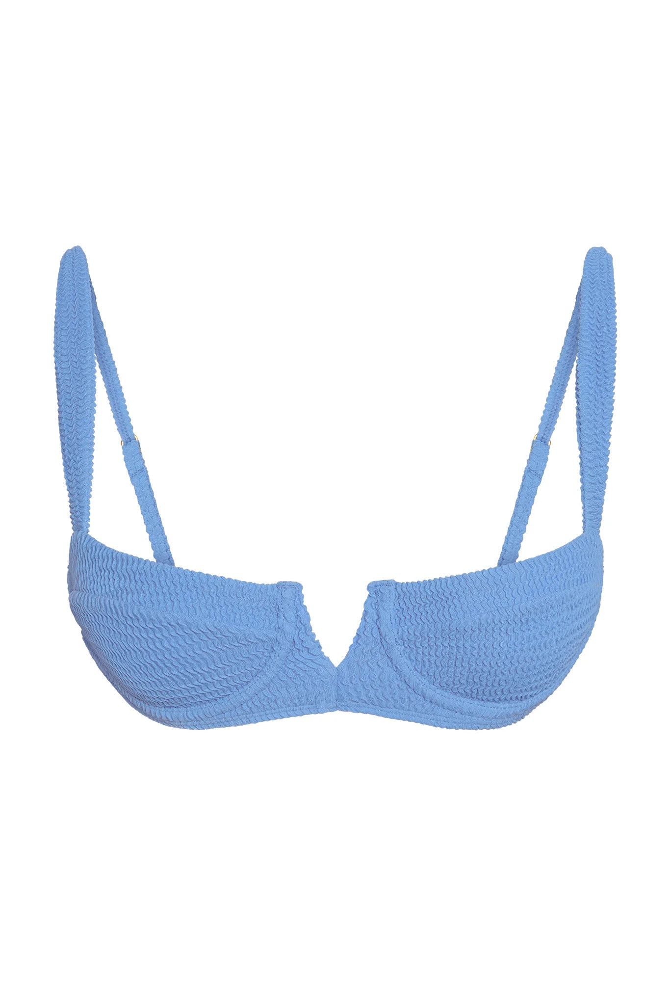 Clovelly Top - Azure Crinkle - Azure Crinkle / M | Monday Swimwear