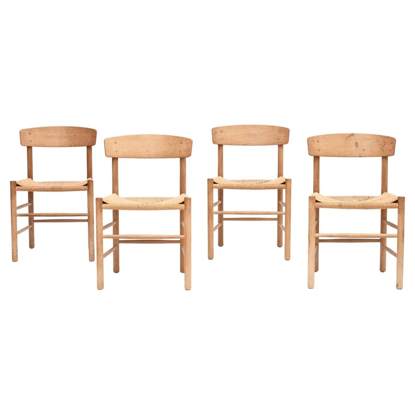 Børge Mogensen, Set of 4 J39 Dining Chairs For Sale at 1stDibs | 1stDibs