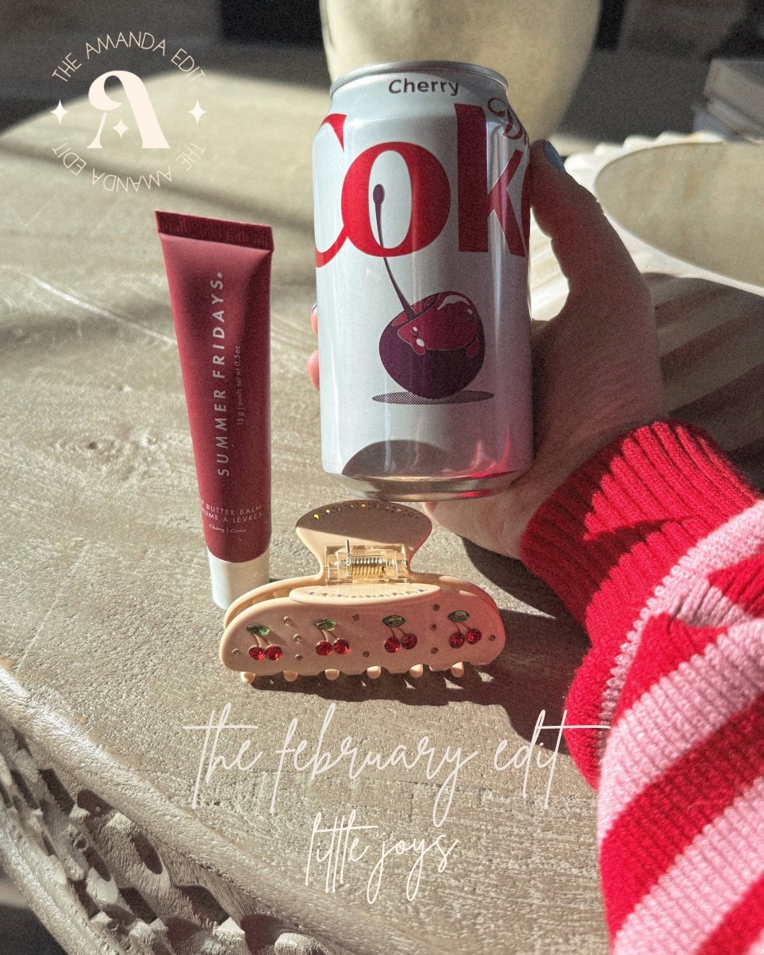 cherry diet coke, emijay hair clip, and @Summer Fridays everyday lip favorites 🤍 little luxuries that elevate an ordinary day. 

#LTKBeauty #LTKdayinmylife #LTKselfcare