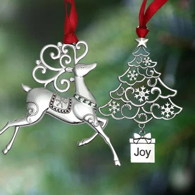 Christmas Tree Ornaments, Metal Christmas Hanging Ornaments For Tree, Christmas Tree Decorations, Hanging Decoration, Snowflake Angel Reindeer, Holida | Wayfair North America