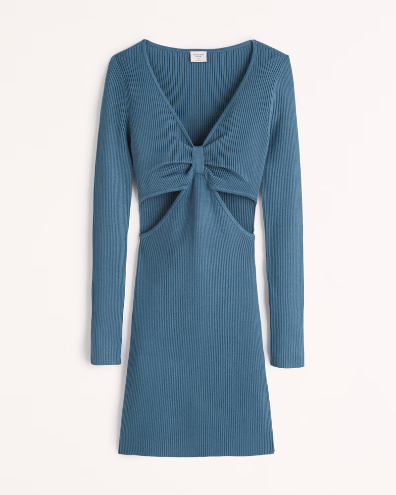 Side Cutout Mini Sweater Dress | Abercrombie & Fitch (US)