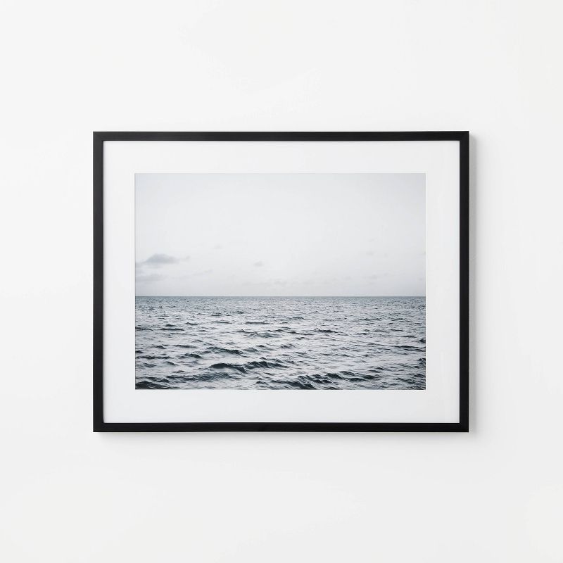 30&#34; x 24&#34; B&#38;W Ocean View Framed Wall Print - Threshold&#8482; designed with Studio Mc... | Target