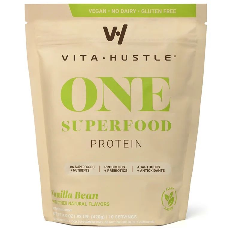 Kevin Hart's VitaHustle One Superfood Greens Protein Powder Shake, 20g Protein, Vanilla,10 Servin... | Walmart (US)