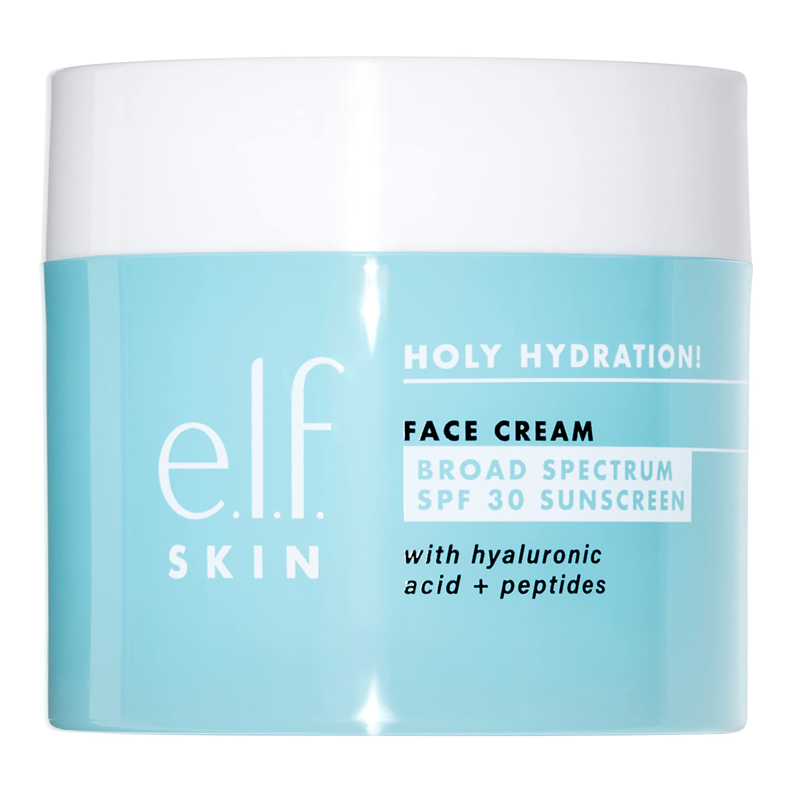 e.l.f. Holy Hydration! Face Cream, Broad Spectrum SPF 30 Sunscreen, Moisturizes & Softens Skin, Q... | Amazon (US)