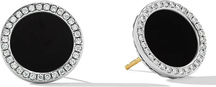 David Yurman DY Elements® Button Earrings with Black Onyx and Pavé Diamonds | Nordstrom | Nordstrom