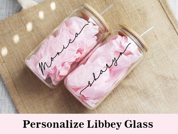 PERSONALIZED BRIDESMAID GLASS Beer Can Glass Ice Coffee - Etsy | Etsy (US)
