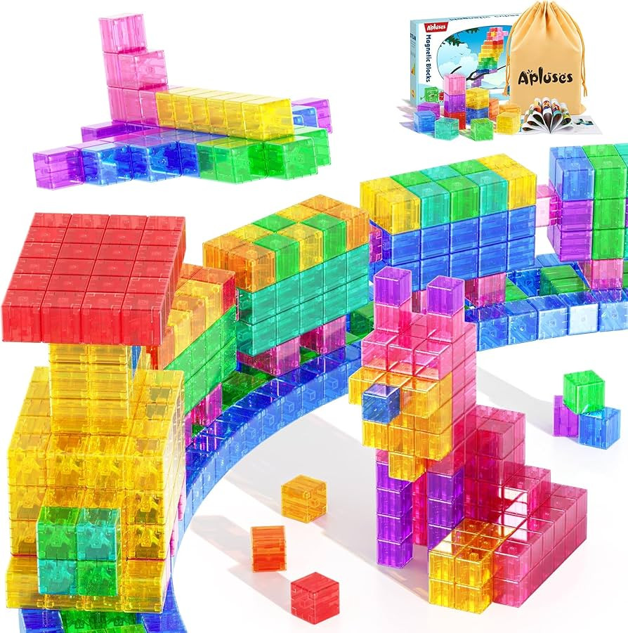 45PCS Magnetic Blocks - Transparent Magnetic Cubes, Toddler Boy Toys, Magnetic Building Blocks, S... | Amazon (US)