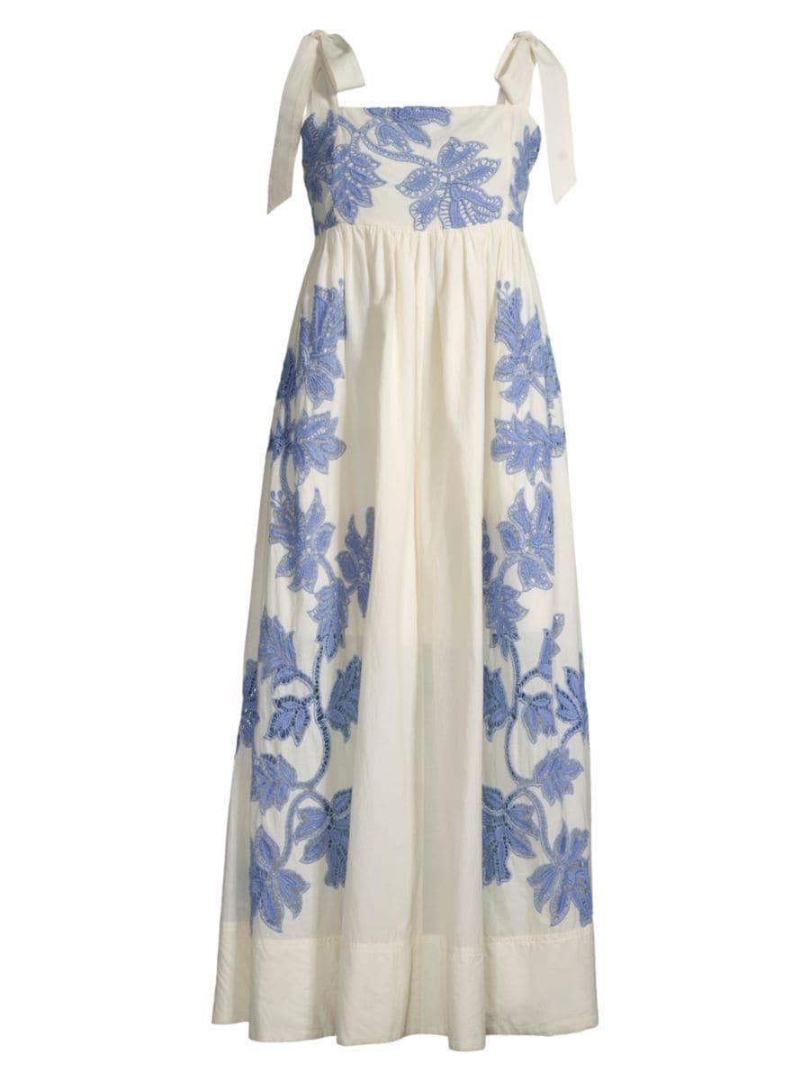 Amina Cotton Voile Midi-Dress | Saks Fifth Avenue