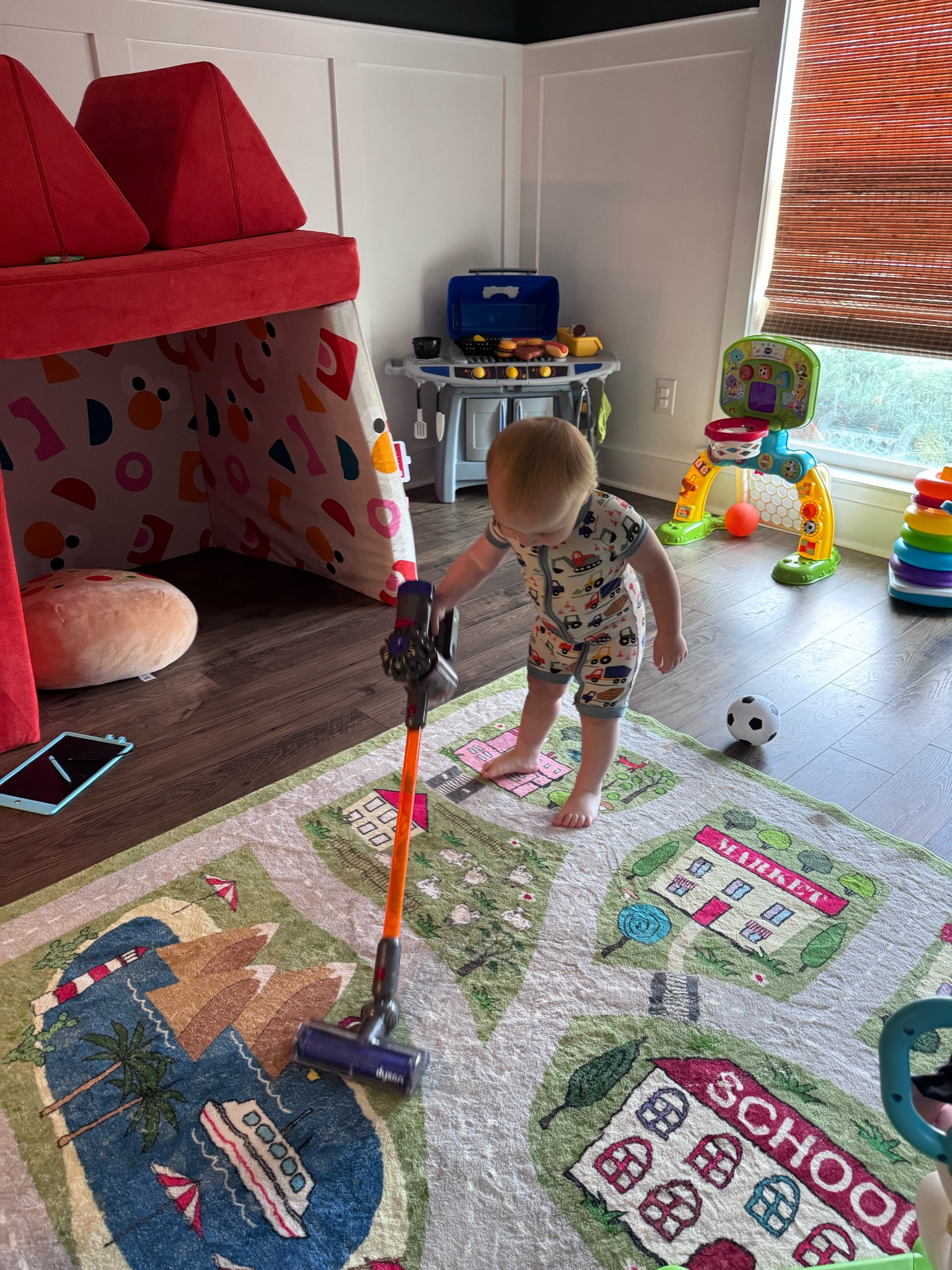 Baby Dyson with suction! Such a fun toddler toy for toddlers who love to help around the house! He always tries to help me vacuum 🥹

#LTKkids #LTKbaby