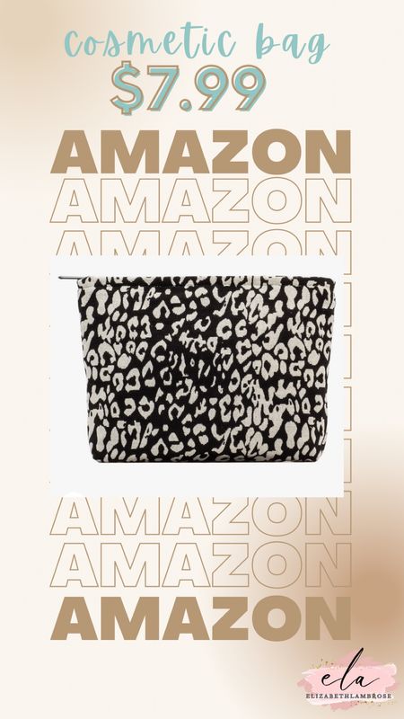 you can’t go wrong with a cute cosmetic bag for anything you need. i have them everywhere! in my car, purse, beach bag you name it! 
great for storing toiletries in your purse or even makeup on the go!

#amazon #cosmeticbag #leopard #travel #essential #necessity #onthego #makeup

#LTKsalealert #LTKitbag #LTKSeasonal