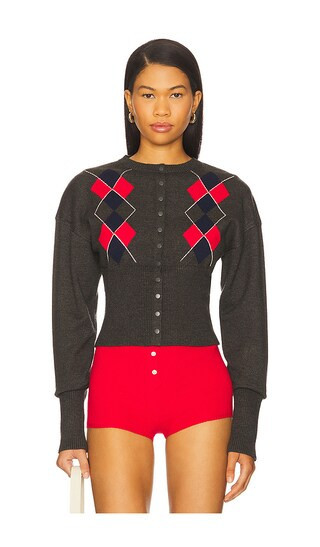 LIONESS Head in The Clouds Cardigan in Grey. - size L | Revolve Clothing (Global)