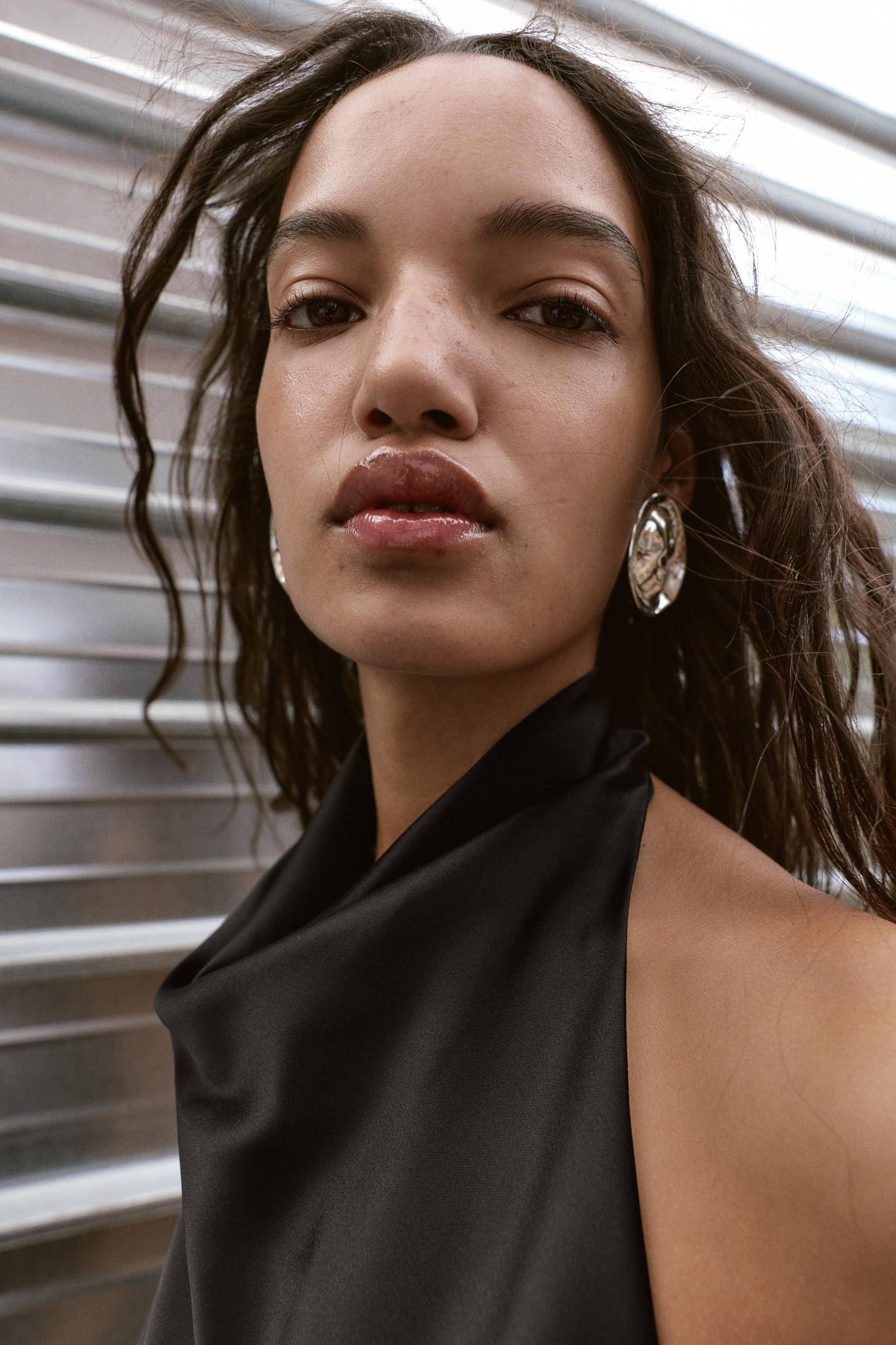 SATIN HALTER TOP | Zara UK