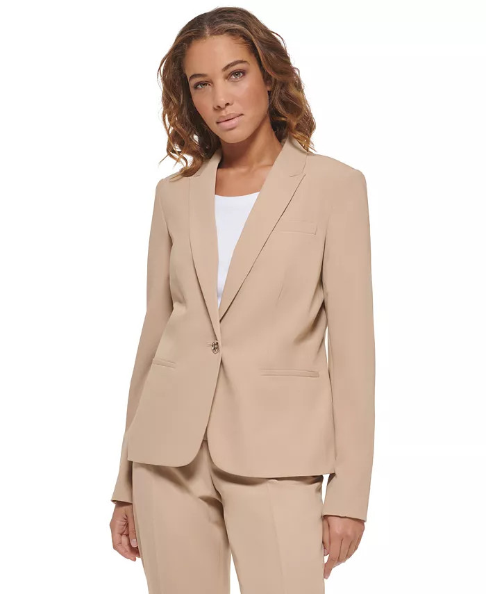 Tommy Hilfiger One-Button Blazer & Reviews - Jackets & Blazers - Women - Macy's | Macys (US)