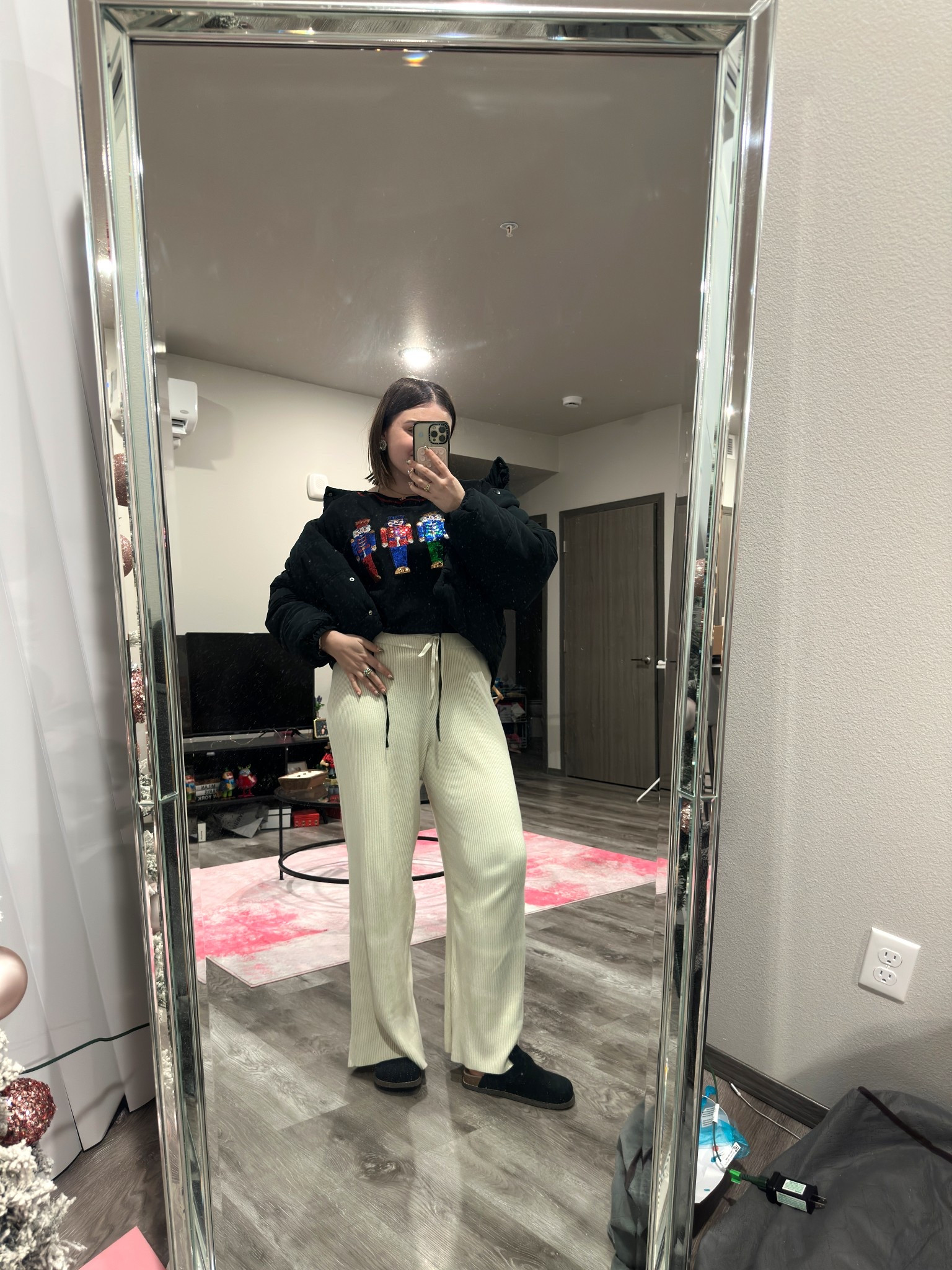 Cozy Christmas party outfit featuring my fave nutcracker sweatshirt! This was so comfy for hanging with friends all night and exchanging white elephant gifts 🤗

I’m wearing a L jacket, sweatshirt and pants with size 9 clogs

#LTKHoliday #LTKMidsize #LTKootd