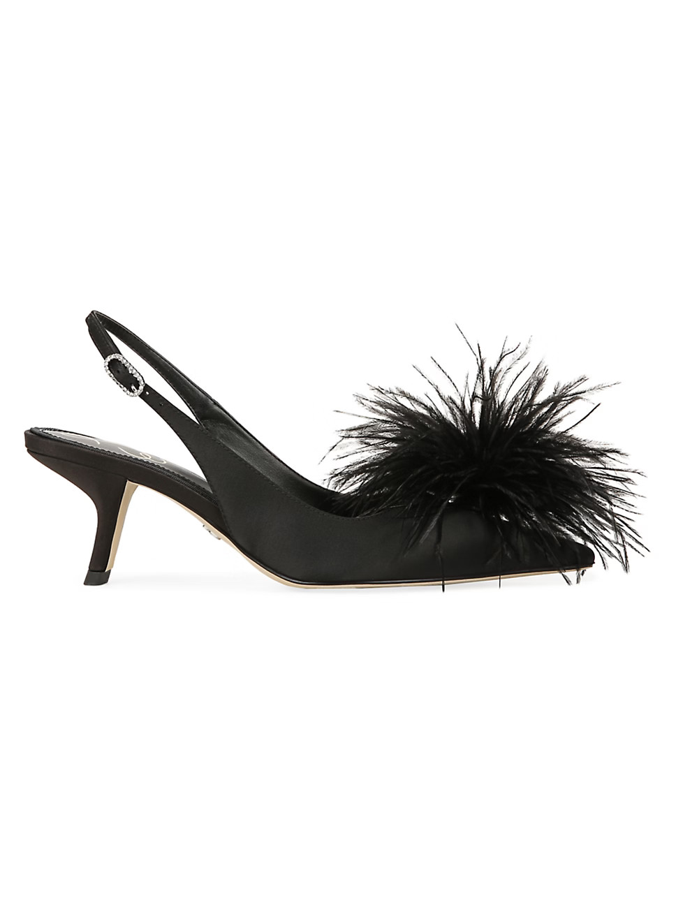 Bianca 60MM Feather Pom Slingback Pumps | Saks Fifth Avenue