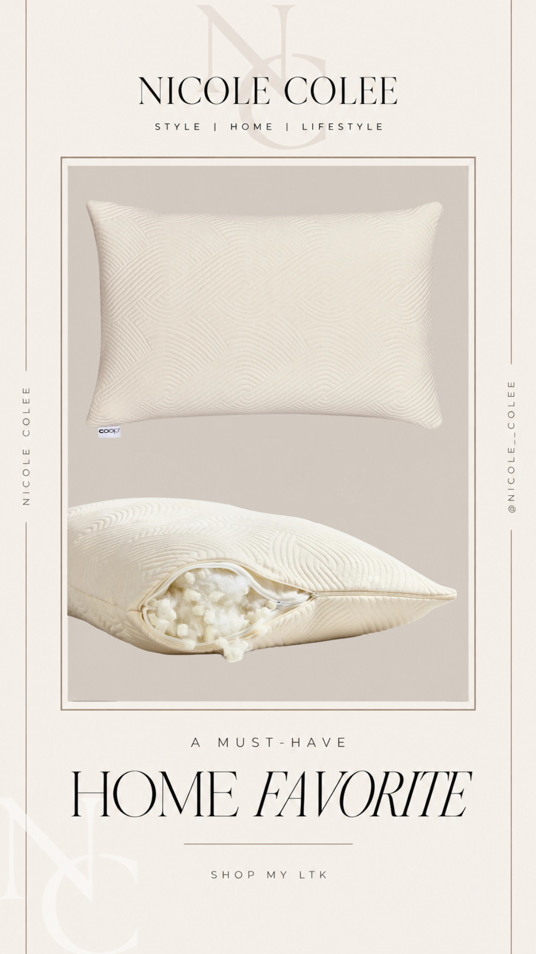 COOP PILLOWS

Finding the right pillow is VERY personal, which is exactly why I love my Coop pillows. 🤍 You can customize the fill to get the support and loft exactly where you want it—fluffier, flatter, somewhere in between. One of those bedroom upgrades I wish I’d made sooner! Linking mine here. 

 #LTKdayinmylife #LTKOver40 #LTKHome