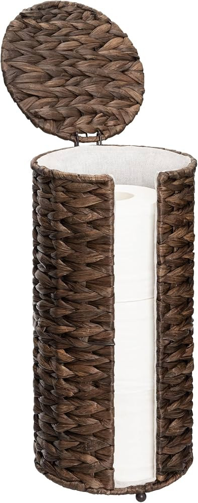 StorageWorks Wicker Toilet Paper Holder Stand for Bathroom Storage | Amazon (US)