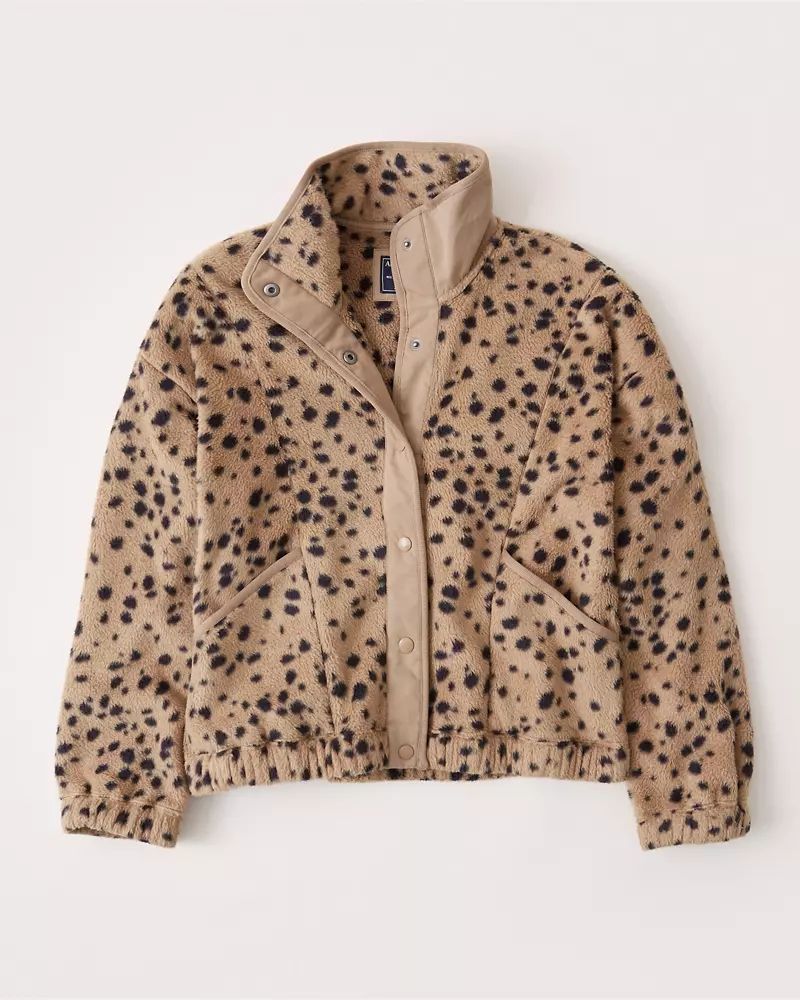 Polar Fleece Snap-Up Jacket | Abercrombie & Fitch US & UK