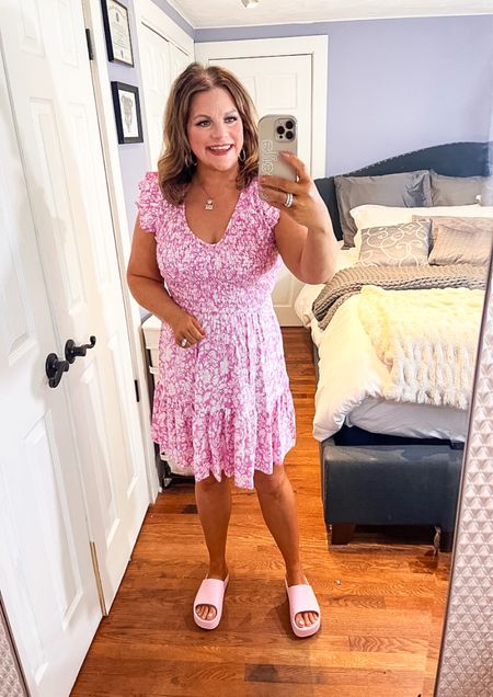 Are you looking for a dress for Easter? If so… let me nominate this one! It’s SO beautiful and so cost conscious. Really, it’s on sale this week for only $25.50!
It’s available in several different colors. Runs true to size.
Oh and these slide sandals.. $15 dollars! From the Target kid’s section ! 
Easter dress, spring dress, vacation outfit.

#LTKunder50 #LTKSeasonal #LTKstyletip