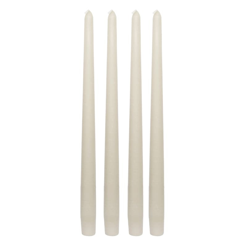 4-Pack Ivory Unscented Taper Candles, 12" | At Home