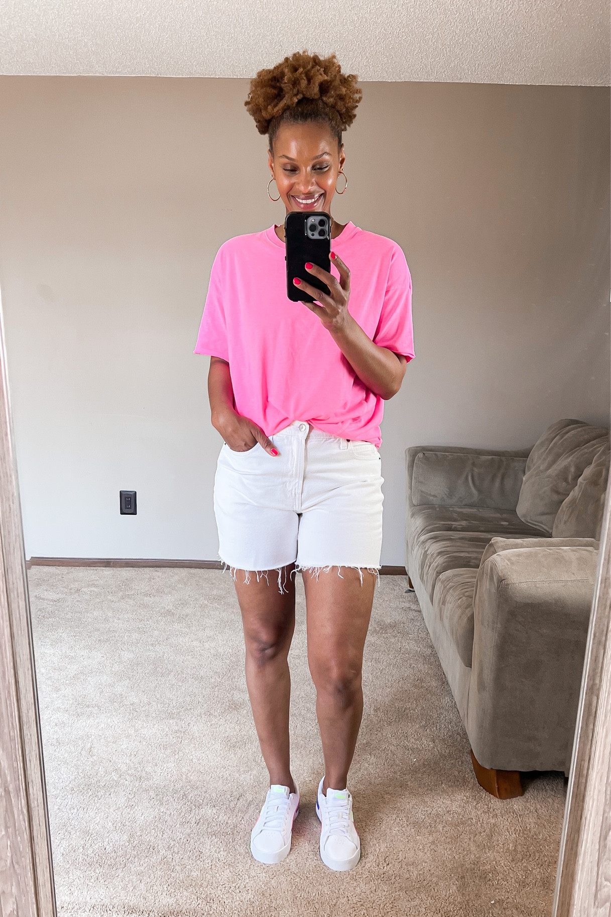 A simple oversized tee and boyfriend shorts are an easy casual summer outfit

#LTKstyletip #LTKSeasonal
