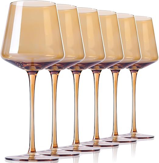 Physkoa Modern wine glasses (amber) | Amazon (US)