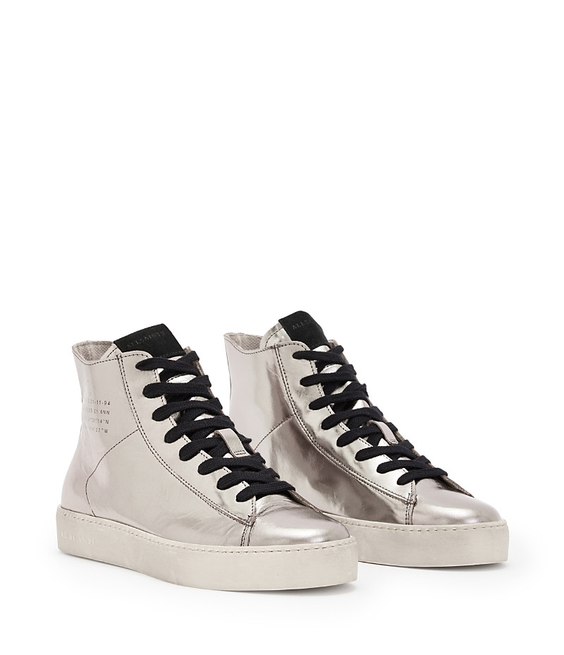 Allsaints Women's Tana Metallic Lace Up High Top Sneakers | Bloomingdale's (US)