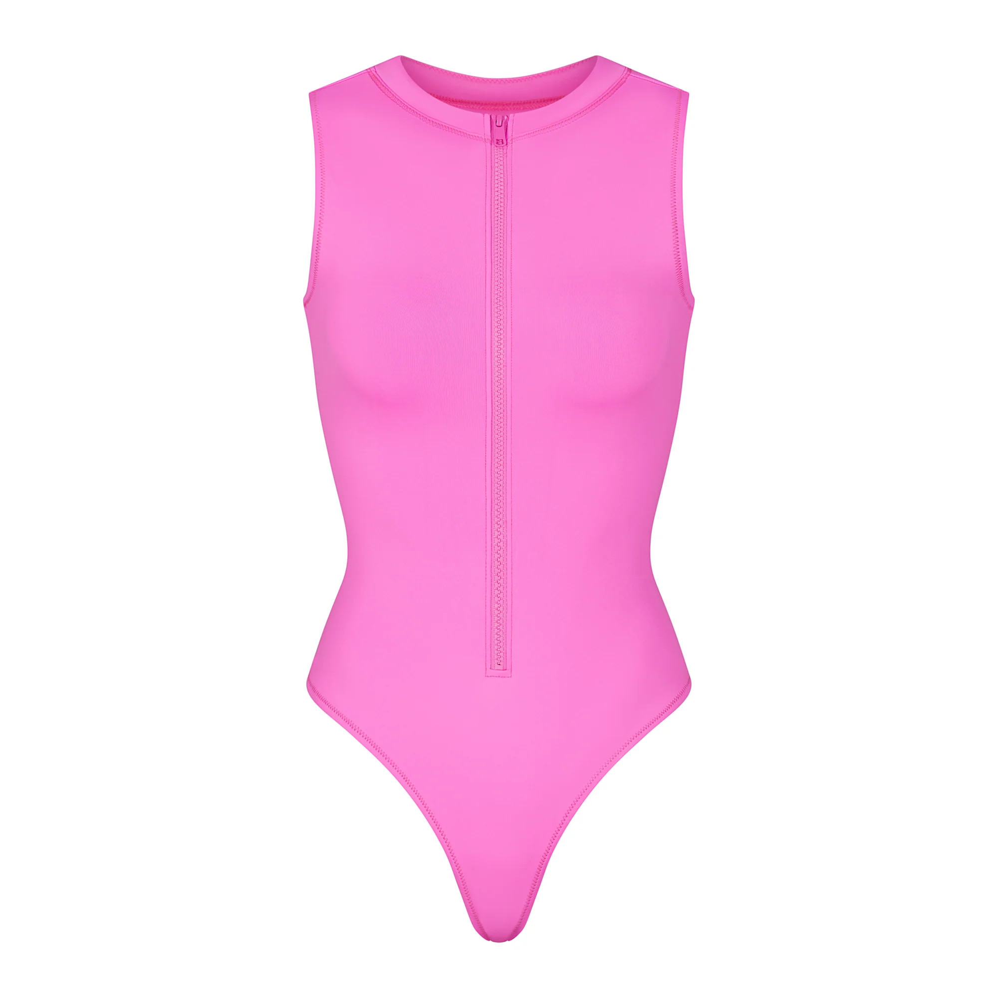 SWIM ZIP FRONT SLEEVELESS ONE PIECE | SKIMS (US)