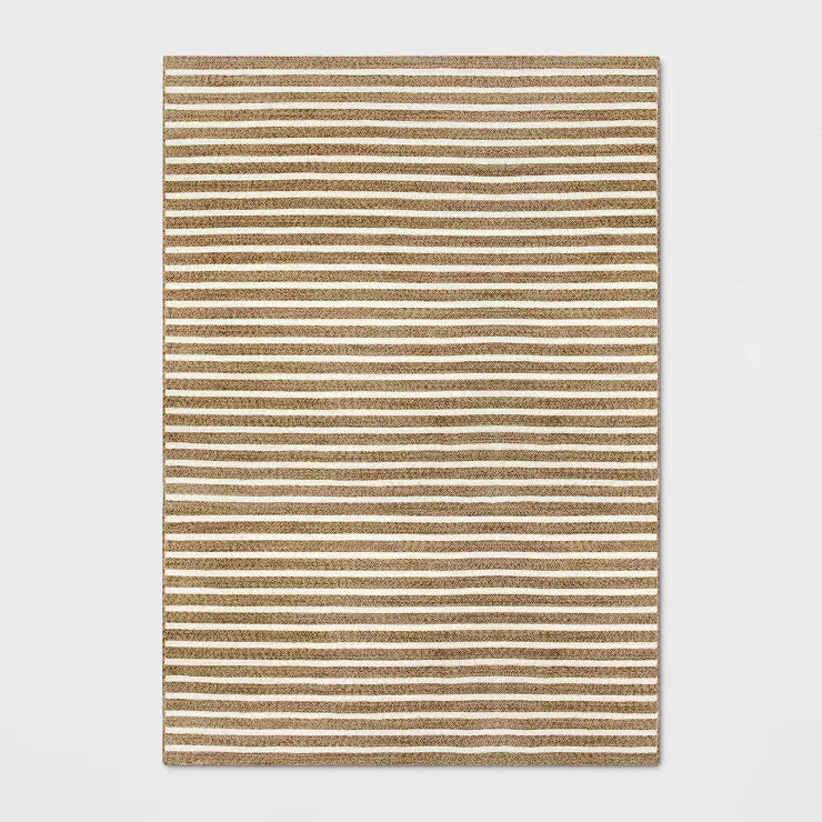 Outdoor Rug Stripe Tan - Threshold™ | Target