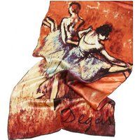 Silk Scarf with motif "The Dancer" by Edgar Degas silk screened by hand | Bonanza (Global)