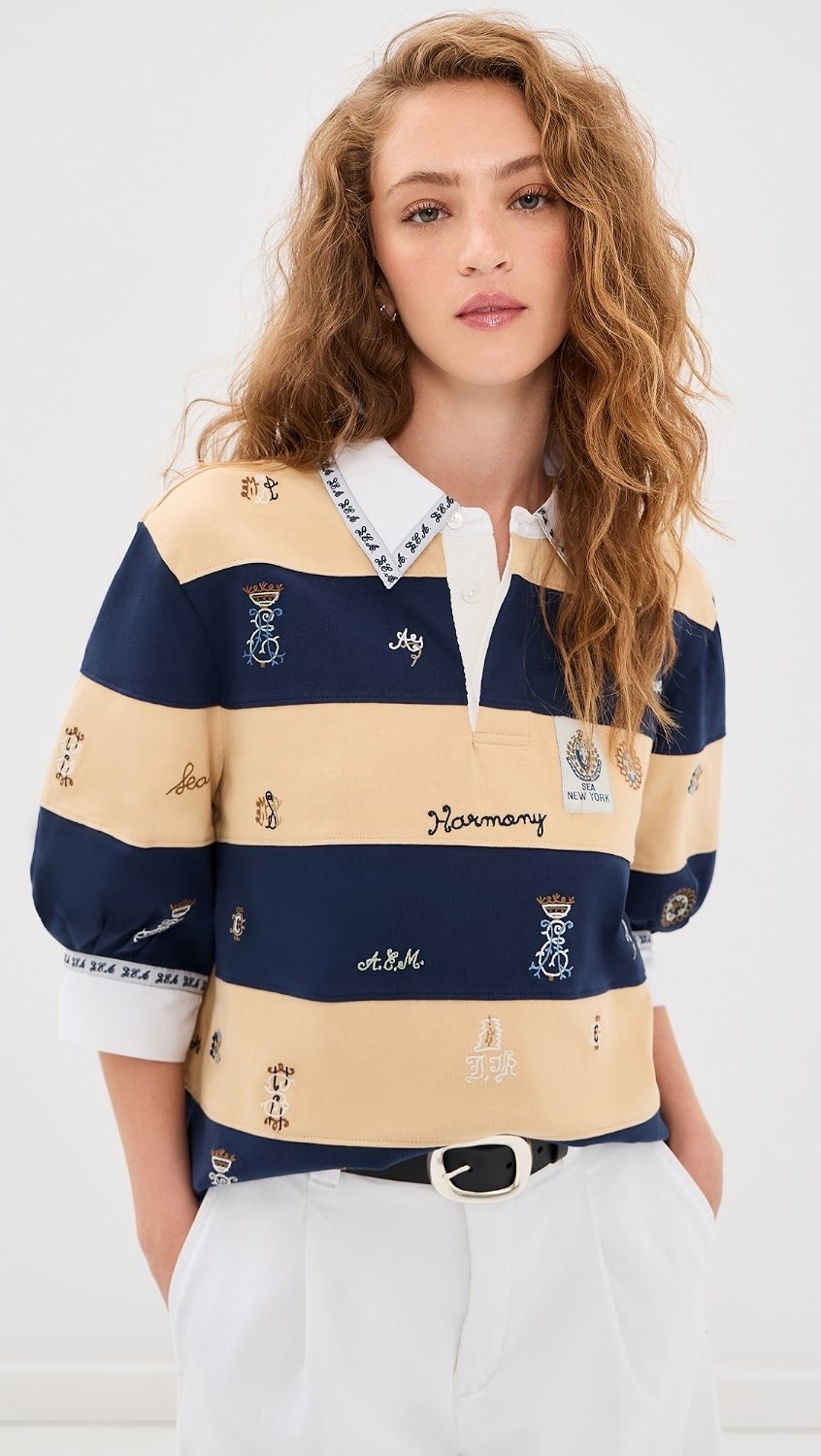 Sea
Juliet Embroidered Rugby Top

#LTKootd #LTKTravel #LTKWorkwear