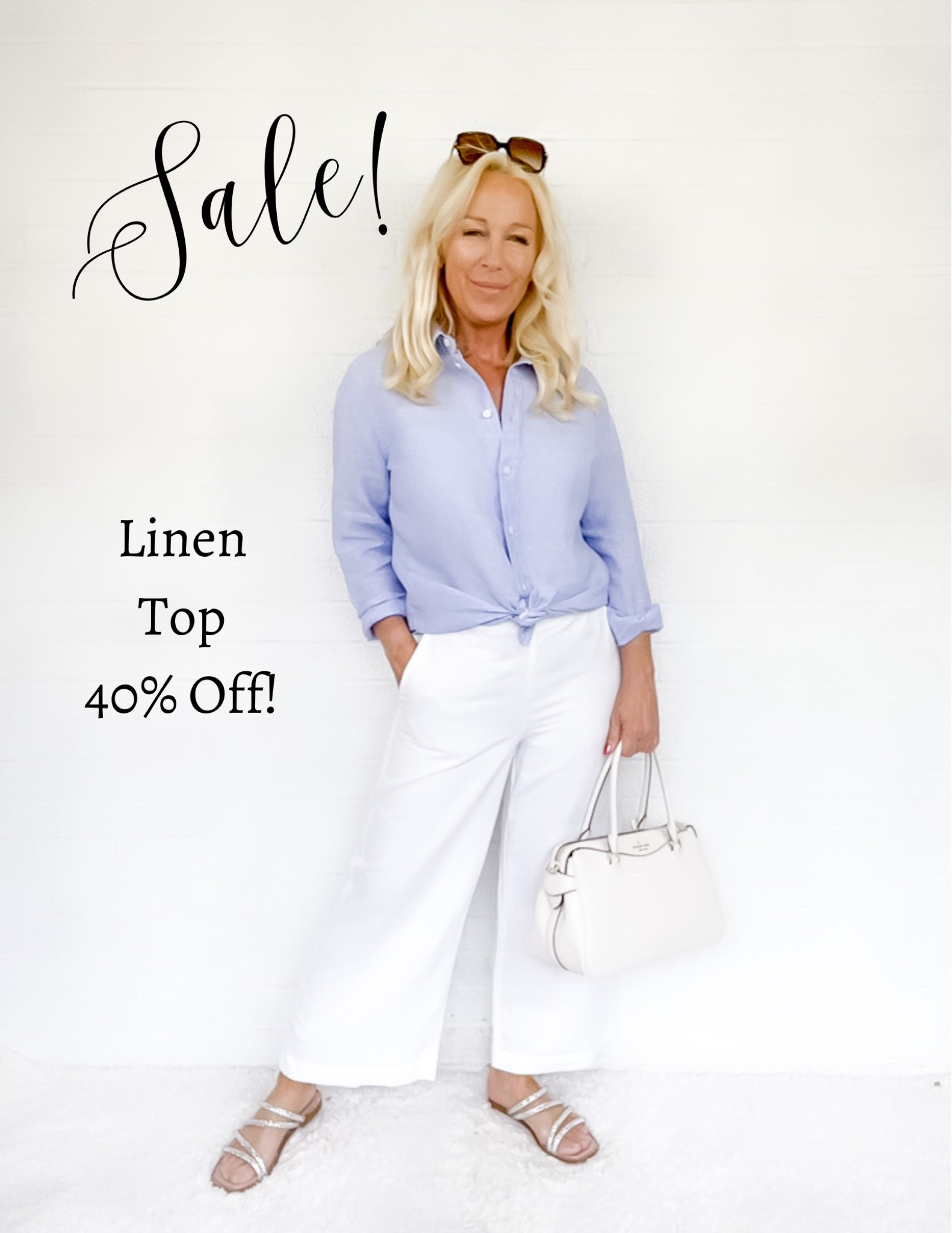 Blue linen button up is 40% off. Similar white linen pants linked  

#LTKsalealert #LTKFind #LTKtravel