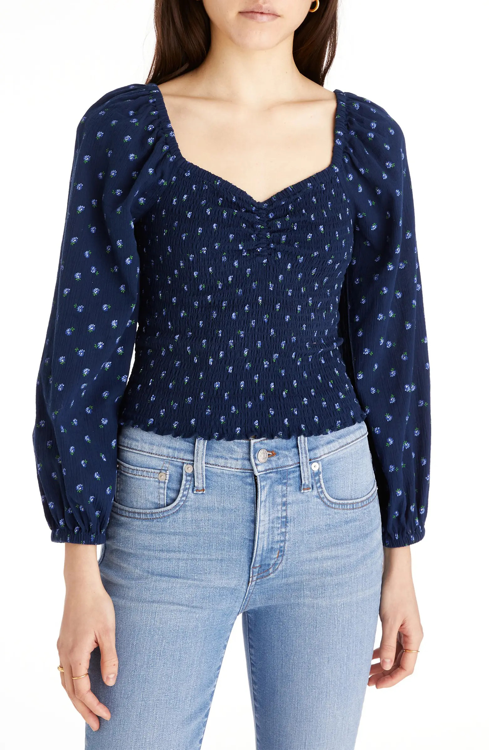 Lucille Balloon Sleeve Smocked Top | Nordstrom