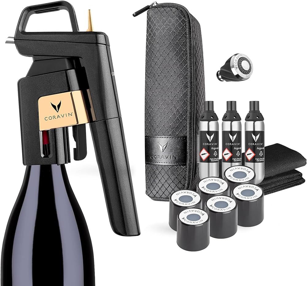 Coravin Timeless Six Plus Wine Preservation System - By-the-Glass Wine Saver - Wine Aerator, 3 Ga... | Amazon (US)