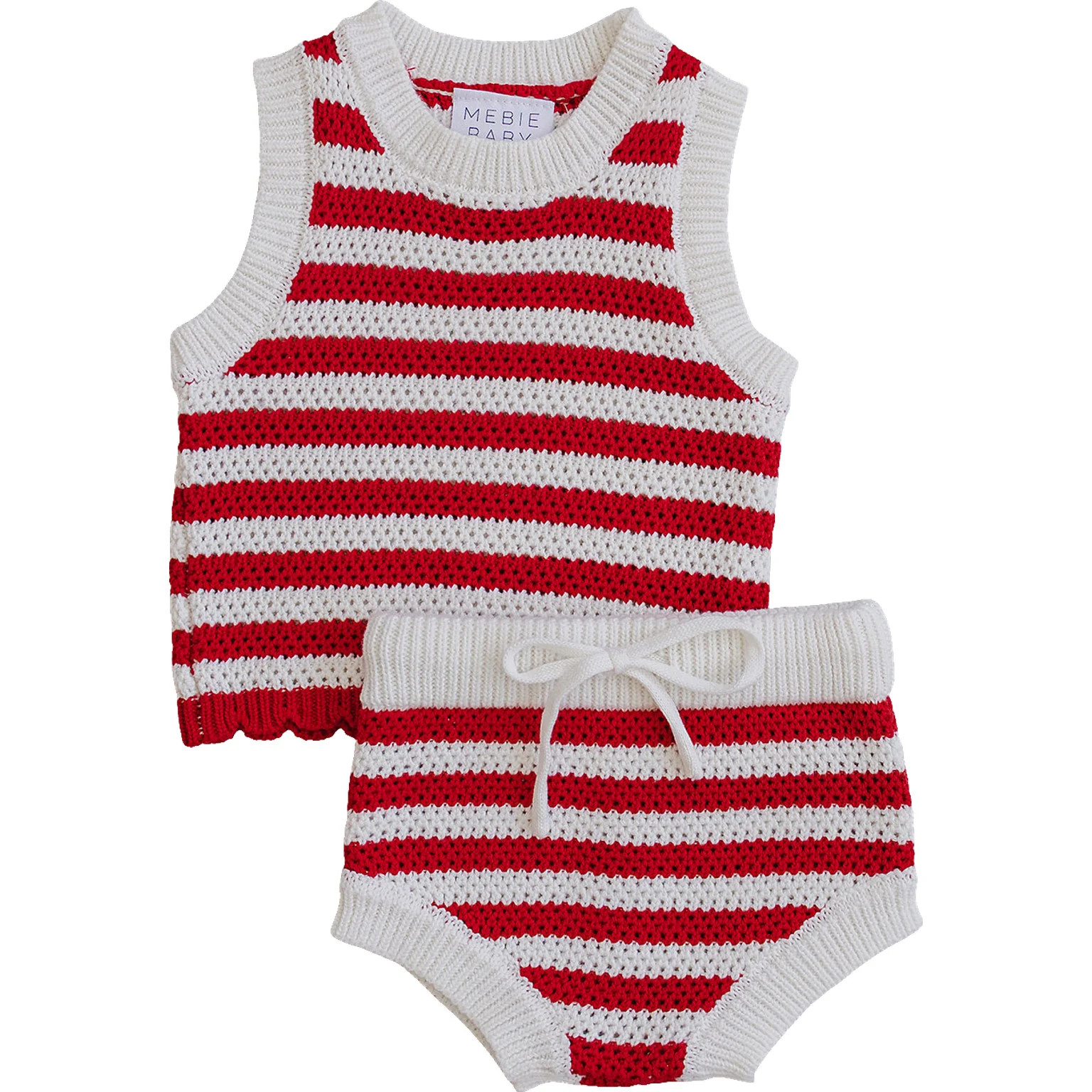 Red Stripe Bloomer Tank Set | Mebie Baby