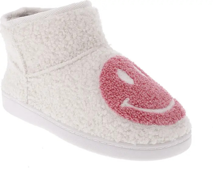 MIA Chill Smiley Genuine Shearling Bootie Slipper (Women) | Nordstrom | Nordstrom