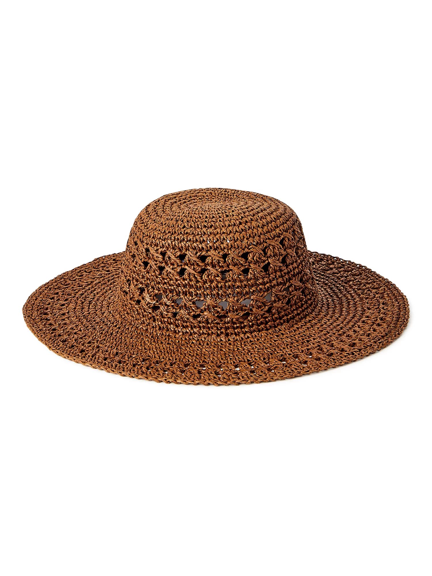 Time And Tru Women's Woven Straw Hat | Walmart (US)
