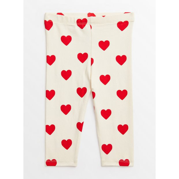 Buy Heart Print Leggings Up to 3 mths | Trousers and leggings | Tu | Tu Clothing