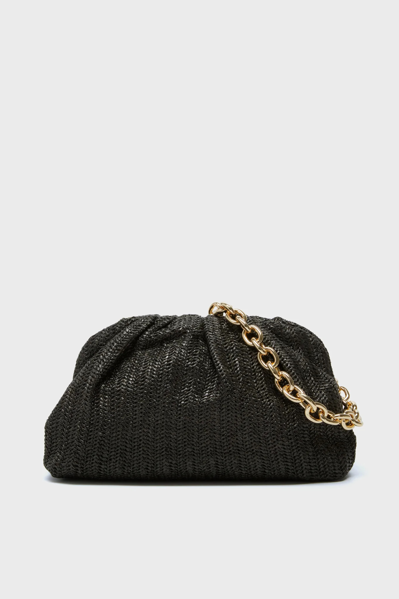 Black Raffia Slouchy Clutch | Tuckernuck (US)