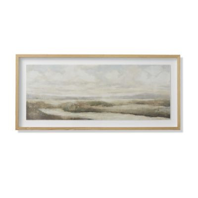Serene Bank Giclee Print & Wood Frame with Natural Finish Ready to Hang | Frontgate