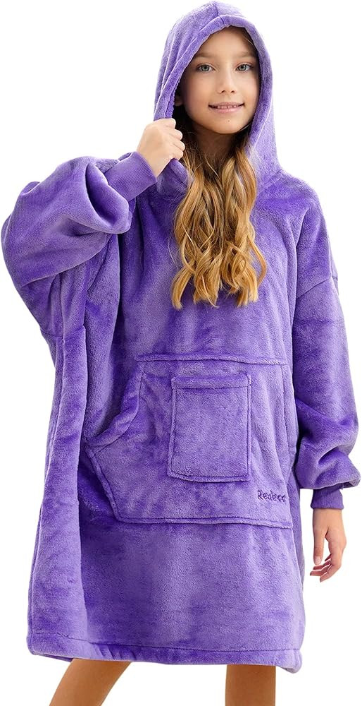 REDESS Blanket Hoodie Sweatshirt, Wearable Blanket Oversized Sherpa with Sleeves Giant Pocket, Co... | Amazon (US)