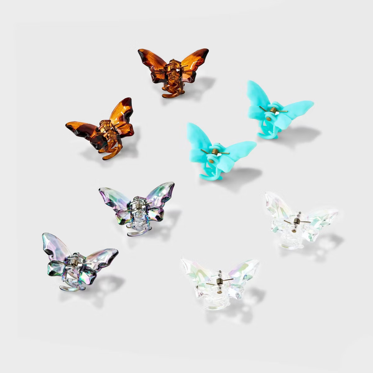 Girls' 8pk Matte Butterfly Claw Clips - art class™ | Target