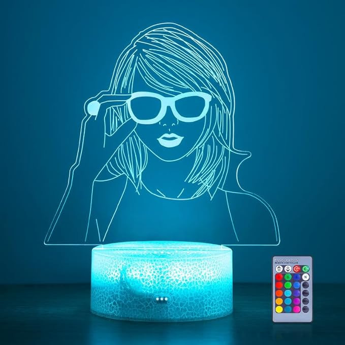 3D Night Light Singer Gifts: TS Stuff, Teen Girls Women TS Fans Room Party Decor, Table Lamp with... | Amazon (US)